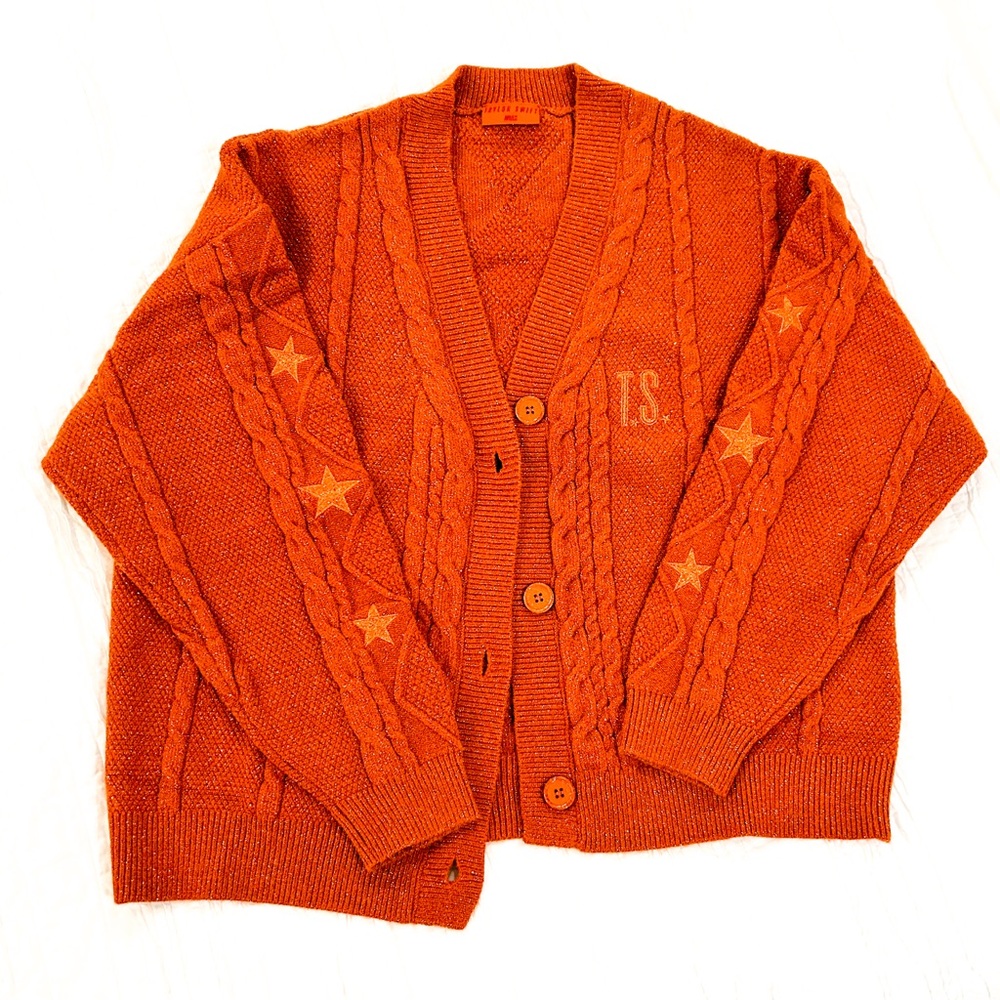Taylor Swift Life of a Showgirl M/L Orange Cardigan